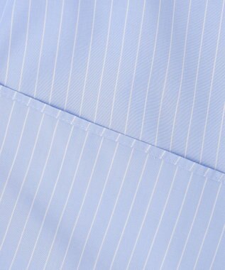 UNFILO 2WAYギャザーブラウス ブルー×オフストライプ