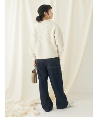 CRAFT STANDARD BOUTIQUE リサイクルポリエステルパッチワークプルオーバー Ivory
