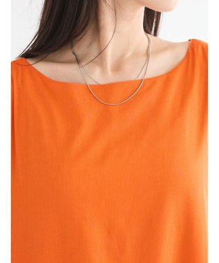 CRAFT STANDARD BOUTIQUE インド綿混フレアワンピース Orange