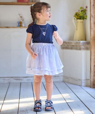 ANY KIDS ネックレス モチーフ Tシャツ ネイビー（トゥシューズ）