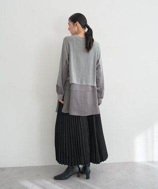 YECCA VECCA サテンプリーツスカート Black