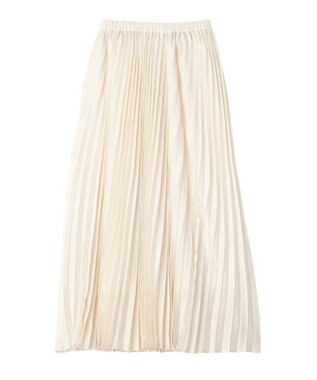 YECCA VECCA サテンプリーツスカート Ivory