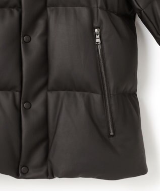 JOSEPH HOMME シンセティックレザー　ダウンコート ブラック系