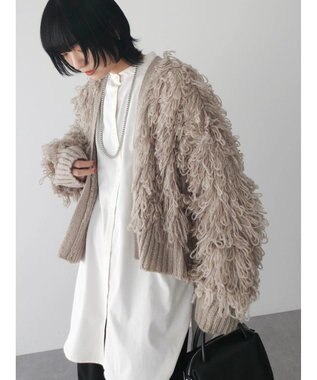 Green Parks ・Ｐｅｔｉｔ　Ｆｌｅｕｒ　ループニットカーディガン Gray