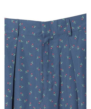 earth music&ecology 花柄ワイドパンツ Navy