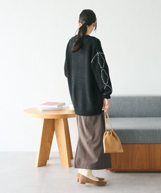 CRAFT STANDARD BOUTIQUE カットコーデュロイタイトスカート Charcoal Gray