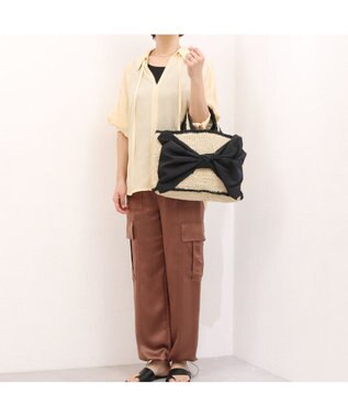 UNBILLION カカトゥ kakatoo / リボンスクエアクロッシェバッグ ブラック