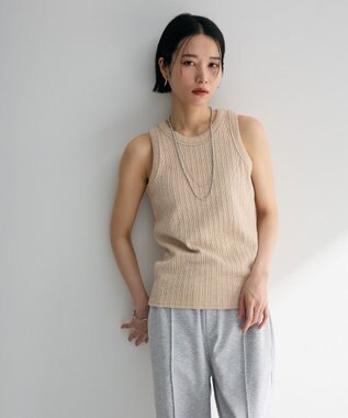 Green Parks メランジタンクトップ Beige