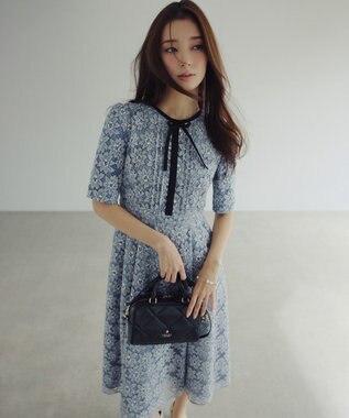 TOCCA 【美人百花掲載】OREILLER BAG ミニボストンバッグ ブラック系