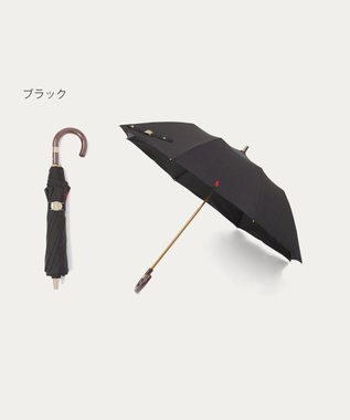 MOONBAT POLO RALPH LAUREN（ポロ ラルフローレン）晴雨兼用日傘 ワンポイント ポロポニー 無地  折りたたみ傘 楽折 遮光 遮熱 UV ブラック