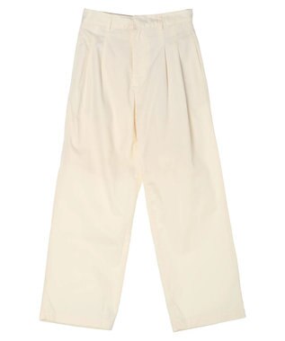 Green Parks ツータックチノパンツ Ivory