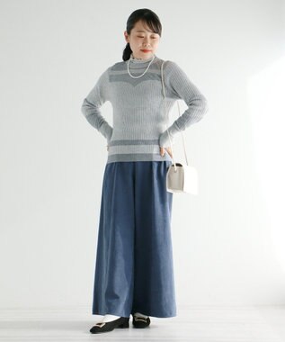 CRAFT STANDARD BOUTIQUE シアーニット長袖プルオーバー Gray