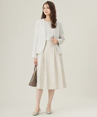 自由区 L 【17号サイズまで展開・カタログ掲載・セットアップ対応】トリアセダブルクロス ブラウス ベージュ