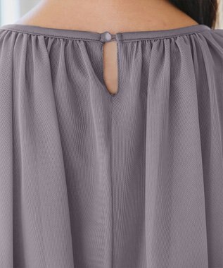 Tiaclasse 【洗える】チュールボリュームチュニック ラベンダーグレー