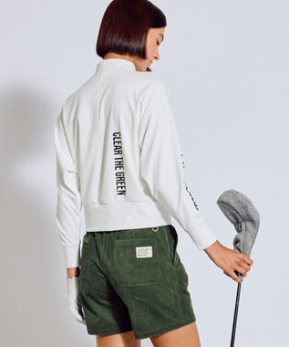 PW CIRCULUS 【吸水速乾 / UV遮蔽率99.5% UVカット / ストレッチ】【WOMEN】ドルマンスリーブモックネックT ゴルフウェア レディース ホワイト系