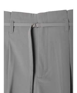 Green Parks きれいシルエットパンツ（ベルト付きとろみワイド） Gray