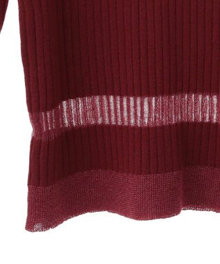 CRAFT STANDARD BOUTIQUE シアーニット長袖プルオーバー Bordeaux