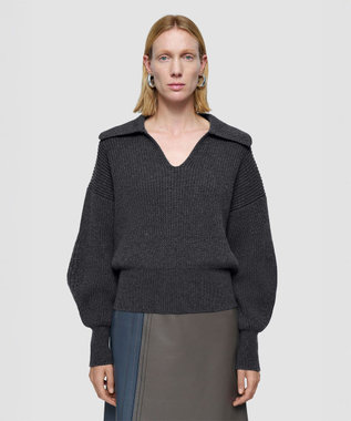 【洗える】ニューカーディガンステッチオープンネックニット