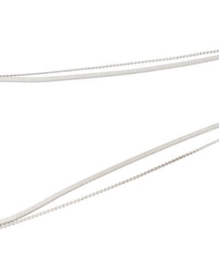 Green Parks ・ＨＡＬＦ　ＴＩＭＥ　シンプル２連ネックレス Silver