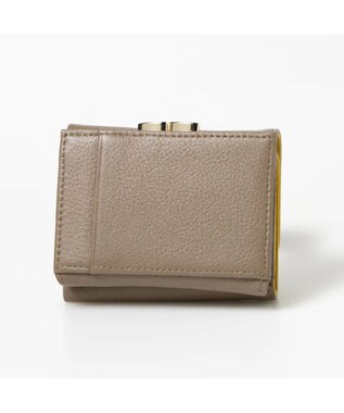 UNBILLION perche カラーコンビ3つ折り外ガマウォレット オーク