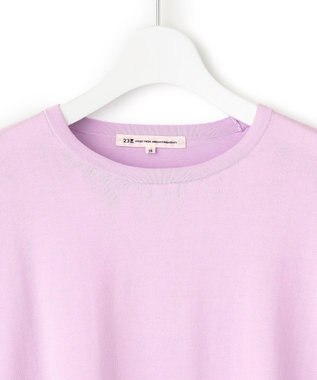 23区 【洗える】プレミアムビオコットン ビッグシルエット ニット ライラック系