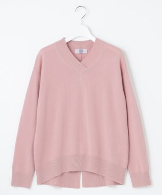 J.PRESS LADIES L 【洗える・WEB限定カラーあり】CASHMERE BLEND Vネック ニット ピンク系