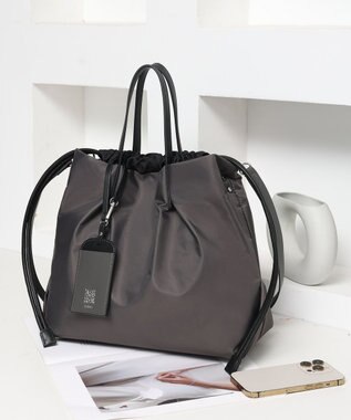 style code 【PADMA/パドマ】カードケース付　ナイロン巾着トートバッグ