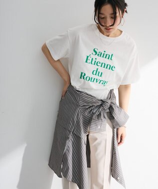 Green Parks 多段フェミニンロゴボックスＴシャツ Off White