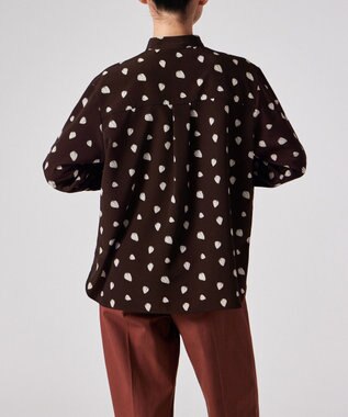 Paul Smith Graphic Strawberry ボウタイ ブラウス ブラウン