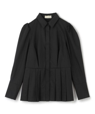 uncrave コットンツイル ペプラムシャツ（uncrave WHITE） ブラック