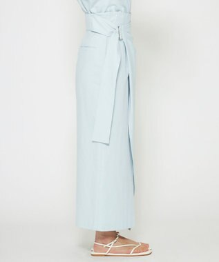 uncrave 【手洗い可】コットンリネンツイル スカート（uncrave WHITE） サックス