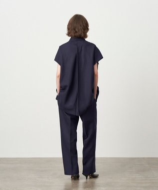 ATON LINEN WEATHER | オフスリーブ CPOジャケット NAVY