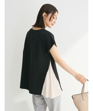 Green Parks 脇プリーツドッキングチュニック Black