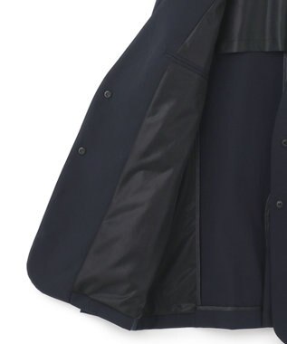 ICB 【UVカット・洗える】4WAYストレッチタフタ ノーカラージャケット ネイビー系