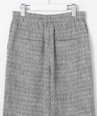 自由区 L 【17号サイズまで展開・カタログ掲載】ライトミックスツィードワイド パンツ グレー