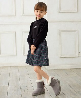 ANY KIDS ハイネック長袖カットソー ブラック