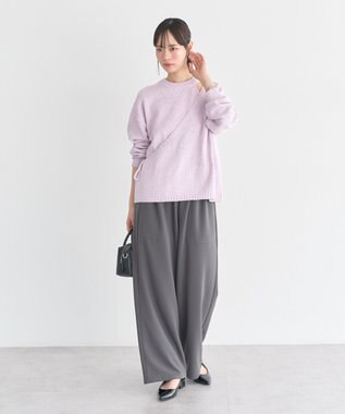 earth music&ecology サイドリボンカシュクールニット Lilac