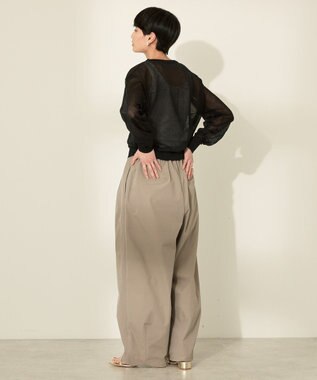 AMERICAN HOLIC シアークルーネックニットカーディガン Black