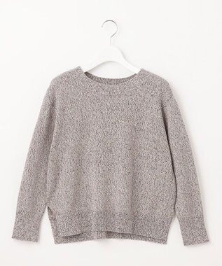 J.PRESS LADIES 【洗える】GIMA COTTON プルオーバー ニット チャコール系