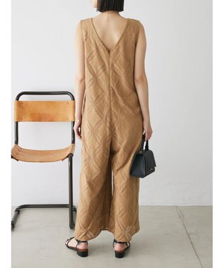 Green Parks クラシックレースロンパース Camel