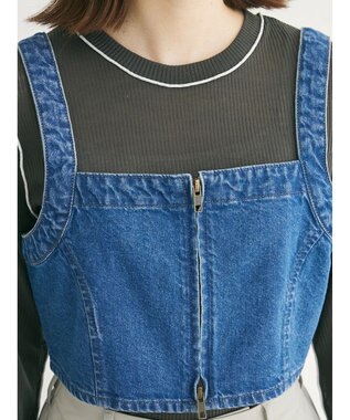 Green Parks デニムビスチェ Light Indigo