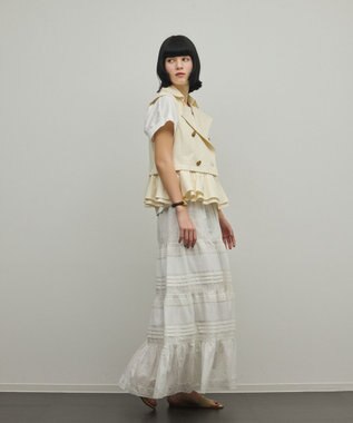 GRACE CONTINENTAL ペプラムトレンチベスト キナリ
