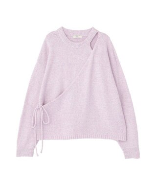 earth music&ecology サイドリボンカシュクールニット Lilac