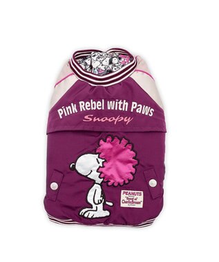 PET PARADISE スヌーピー 遠赤外線 スカジャン アフロ 小型犬 パープル