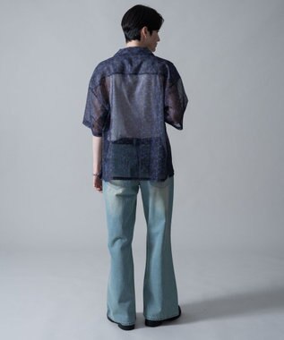 WEGO メッシュパターンオープンカラーシャツ（SS） 柄2