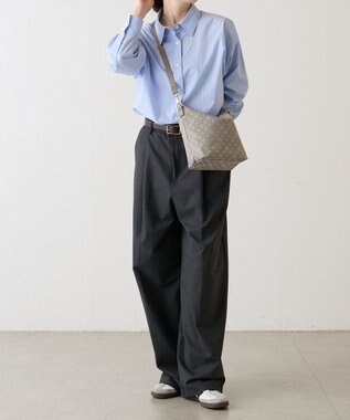 russet ナイロンジャガード2WAYミニショルダーバッグ(CE-1627) N.Gray