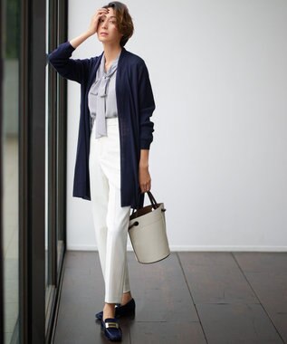 23区 【CLASSY.12月号掲載】TRストレッチギャバ テーパード パンツ アイボリー