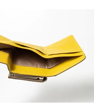 UNBILLION perche カラーコンビ3つ折り外ガマウォレット オーク