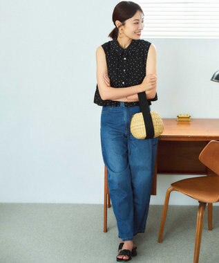 組曲 S 【入江未悠さんコラボ】ギャザーライトデシンティアード ブラウス モノトーンドット系5