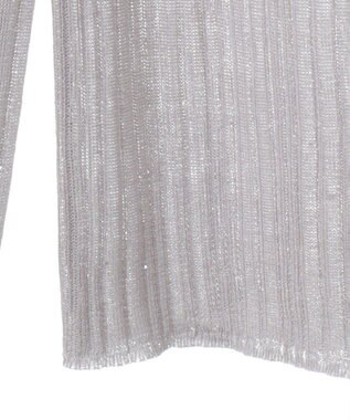 Green Parks ｄａｚｚｌｉｎ　シアーリブニットプルオーバー Gray